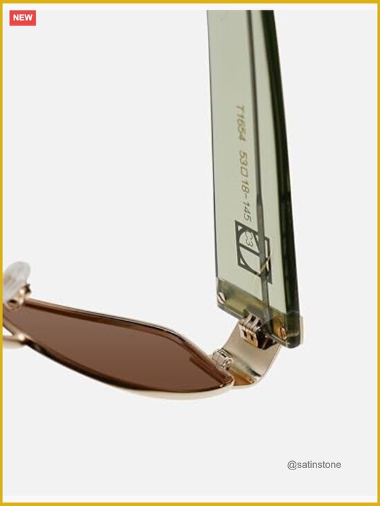 Retro Oval Polarized Sunglasses UV400 Protection Acetate Metal Frame main image 6